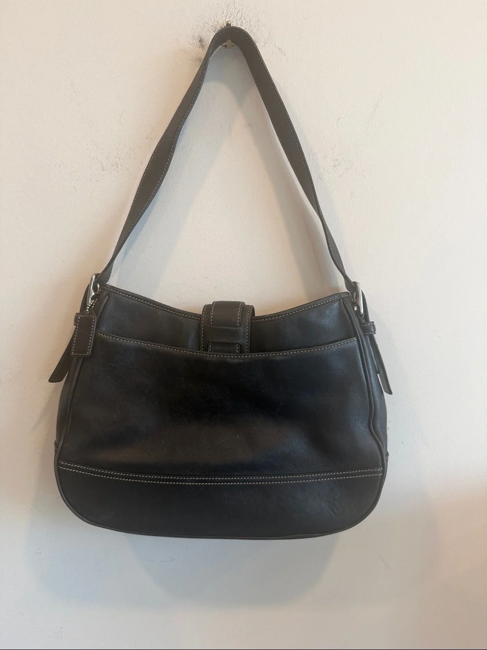 Coach Soho Hampton satchel black leather shoulder bag Y2k vintage - Picture 3 of 12